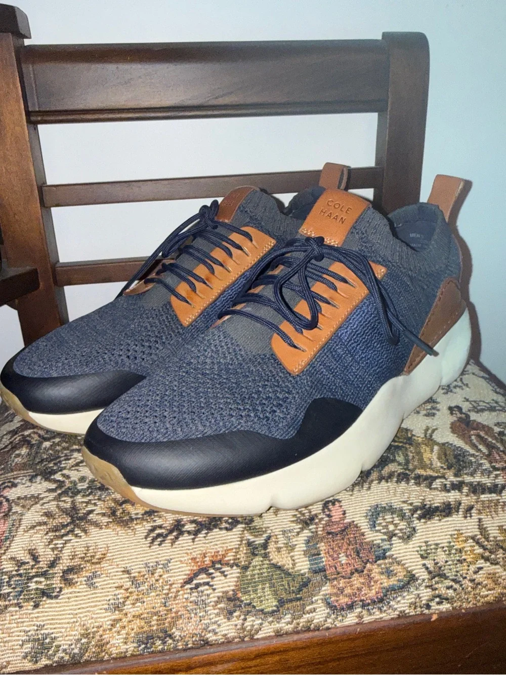 Cole Haan Zerogrand Stitchlite All Day Sneaker Marine Blue Brown Men’s 10.5M